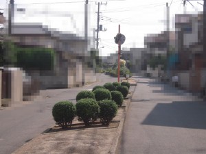 暗渠の上の道路